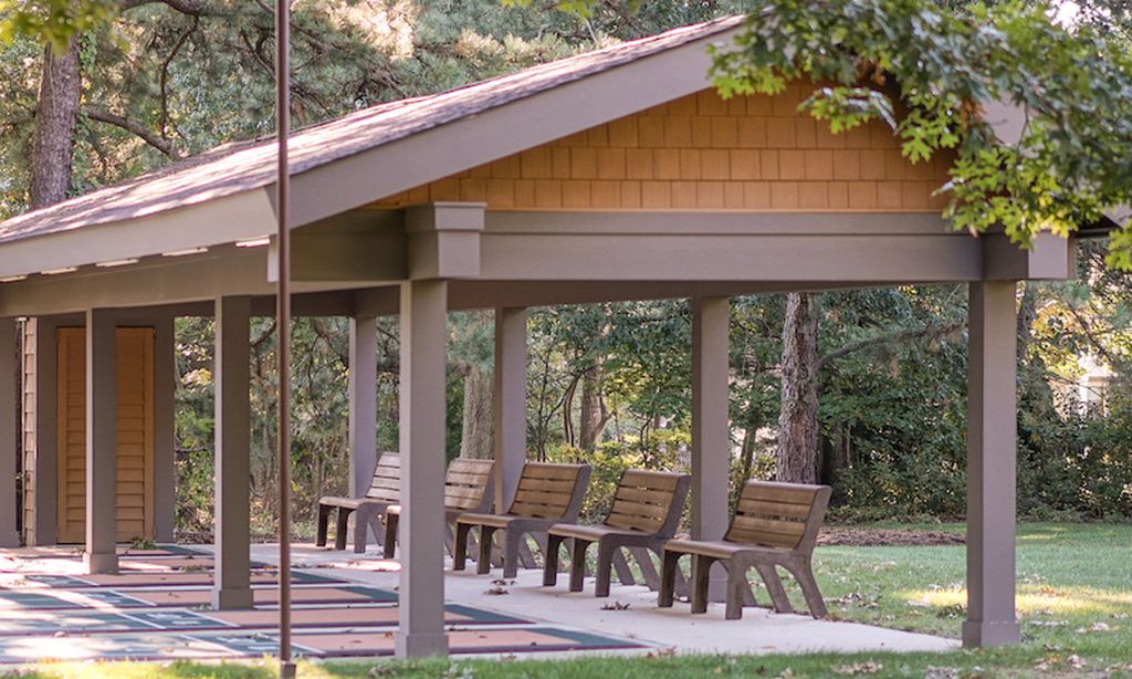 Six Shuffleboard Courts