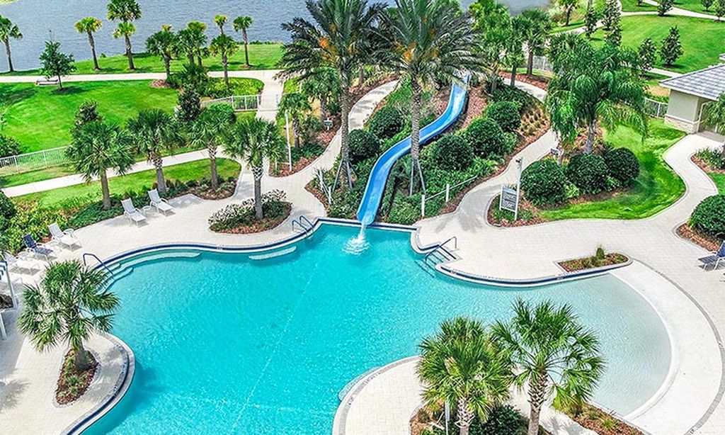 Resort-Style Pool with Zero-Entry & Waterslide