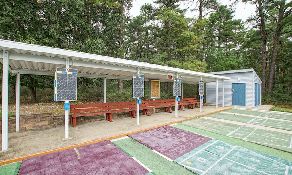 Five Shuffleboard Courts
