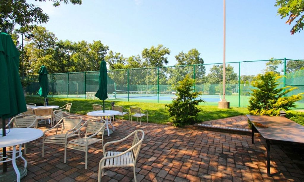 Patio Overlooking Tennis Courts