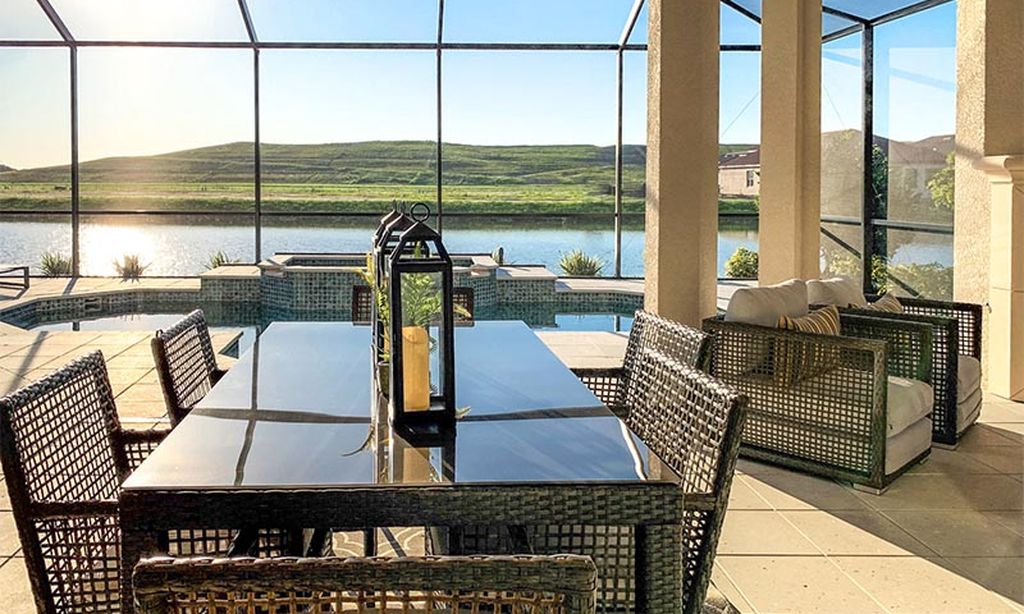 Model Patio with Pool