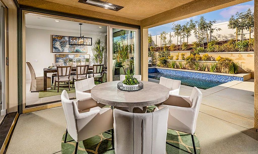 Model Outdoor Seating and Pool Options