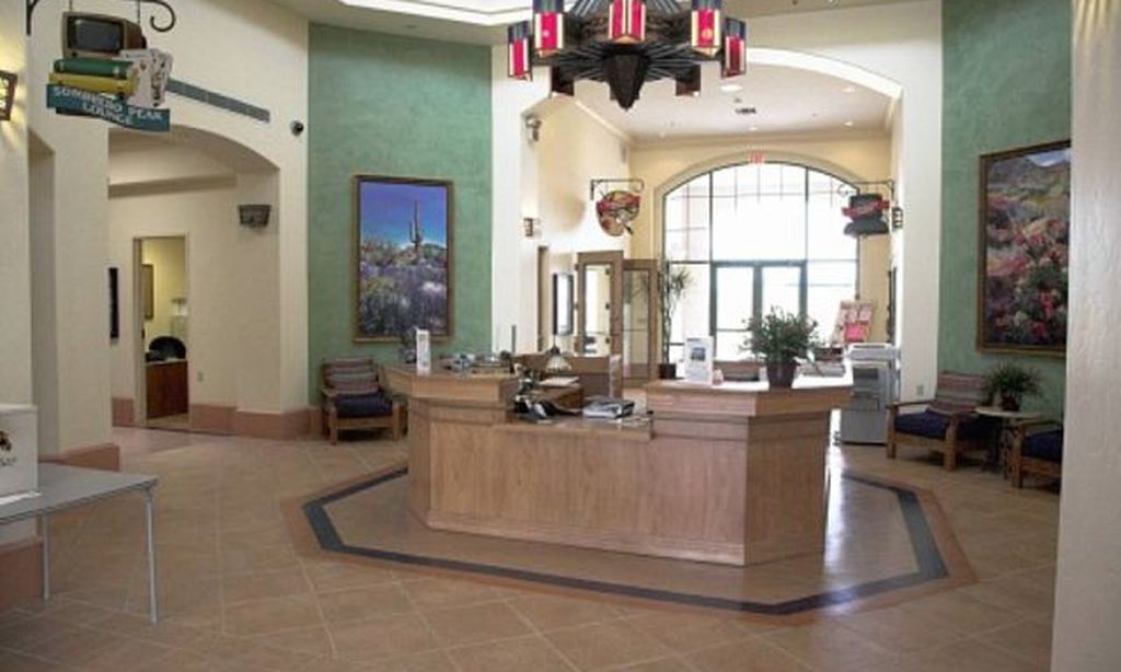 Inviting Clubhouse Entrance